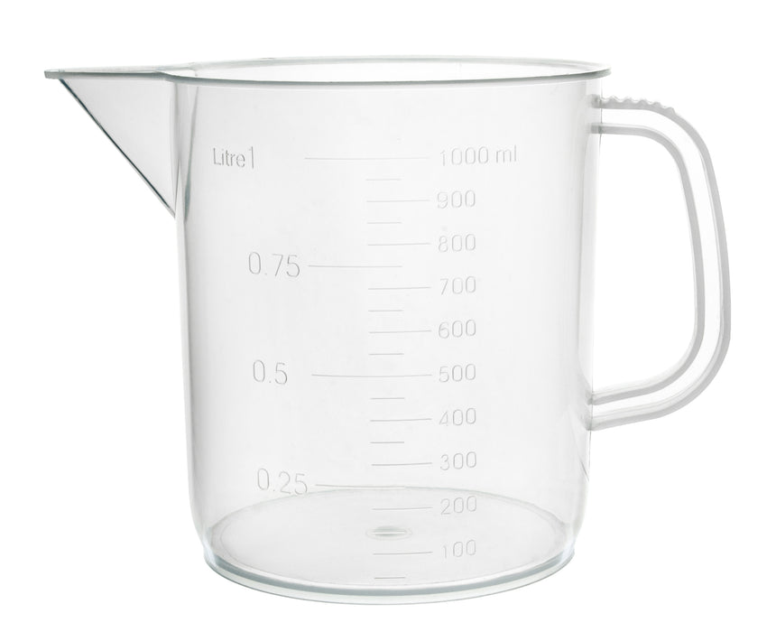 TPX Measuring Jug with Spout and Handle, Short Form, 250 ml, 25 ml Gra —  Eisco Industrial