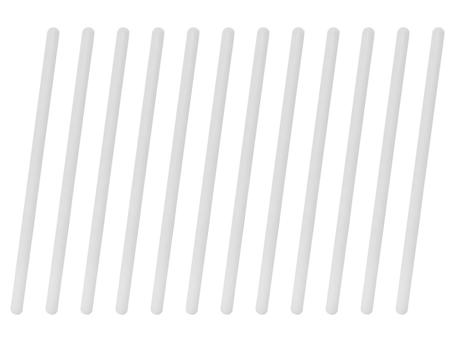 12PK Polypropylene Stirring Rods, 9.8" - Rounded Ends, 10mm Diameter