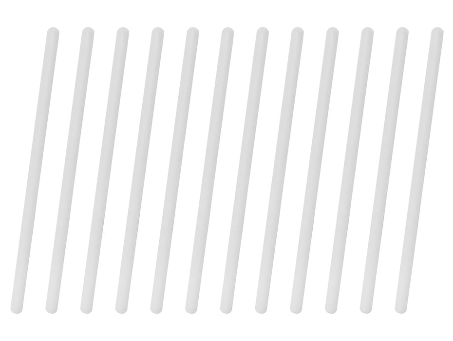 12PK Polypropylene Stirring Rods, 9.8" - Rounded Ends, 10mm Diameter
