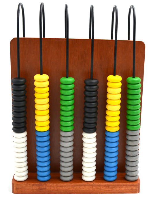 Abacus - Wooden Frame - 6 Steel Wires