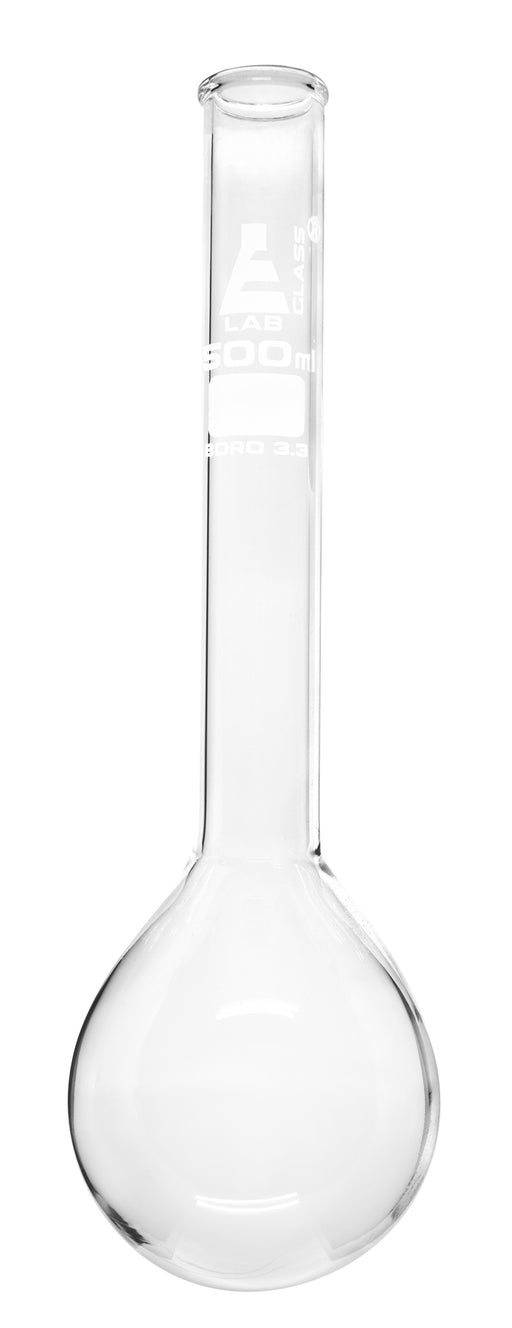 Kjeldahl Flask, 500mL - Long Neck, Round Bottom - Borosilicate Glass