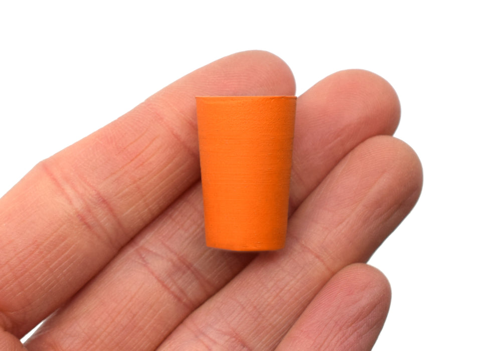 10PK Rubber Stoppers - Solid - 13mm Bottom, 16mm Top, 24mm Length