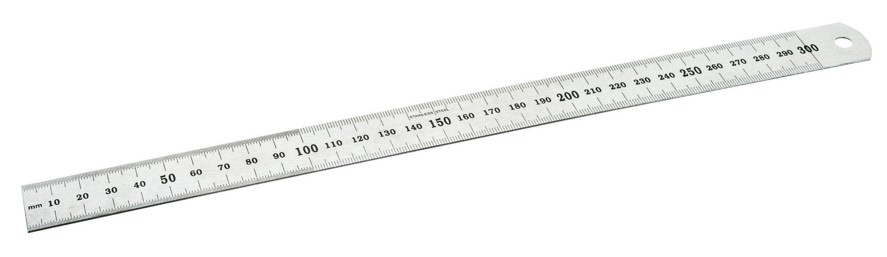 30cm Stainless Steel Ruler with Stamped mm and cm Graduations - Eisco ...