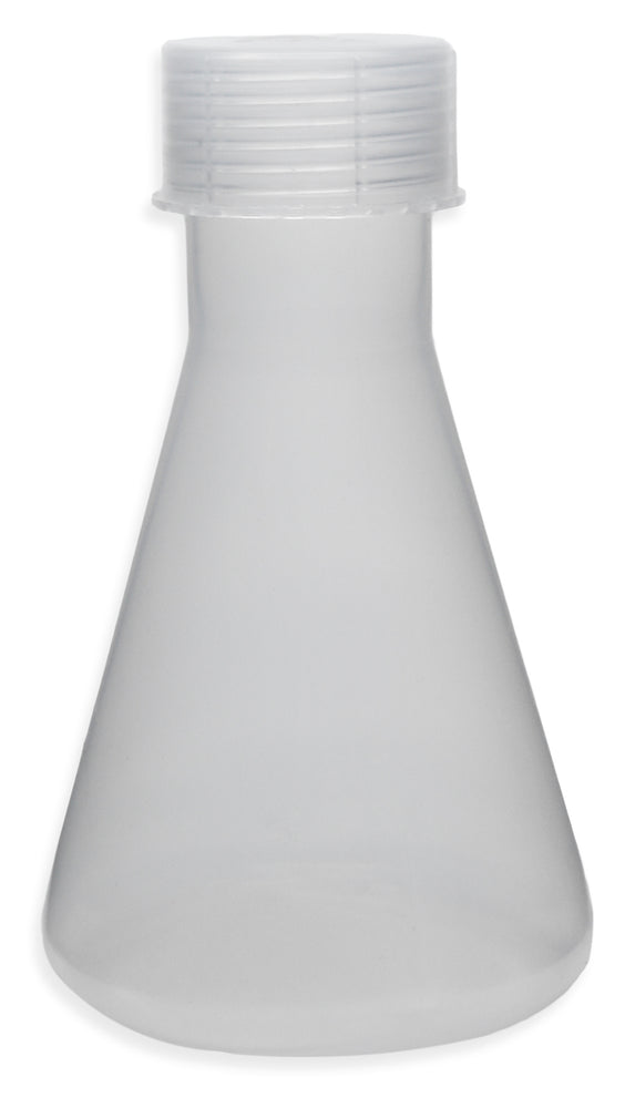 Conical Flask, 500ml - Translucent Polypropylene - With Screw Cap