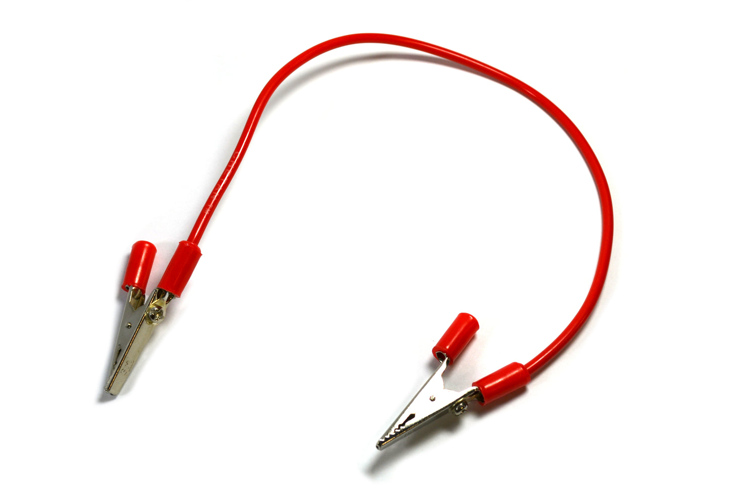 Eisco Labs Red 4mm Connecting Leads -Alligator Clips - 300mm Length
