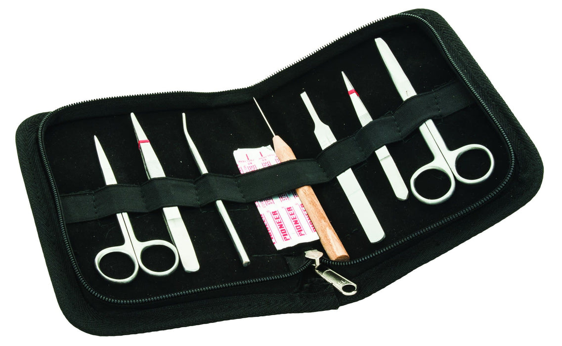 Dissection Set, Basic, 7 Pcs - Stainless Steel - Leather Storage Case