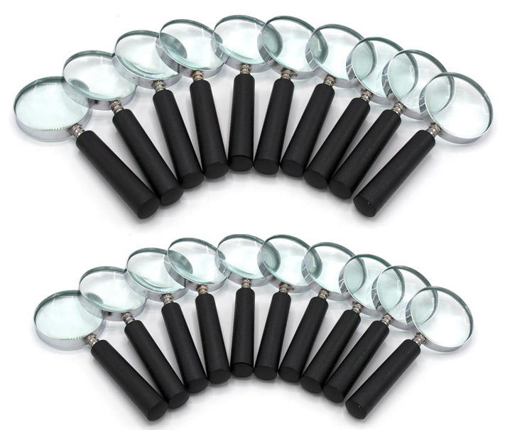 20 Pack Magnifying Glasses, 3x magnification , 5.75" Focal length - Great for Classrooms - Eisco Labs
