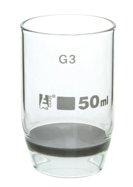 Gooch Crucible, 50ml - Sintered Disc, G-3 Porosity - Borosilicate Glass - Eisco Labs