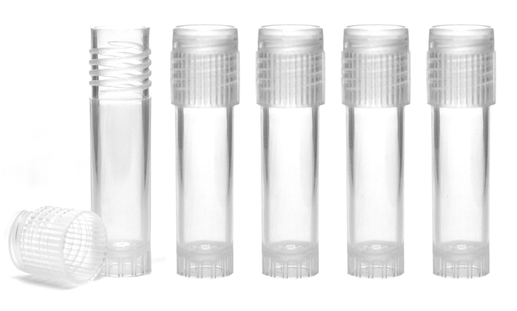 Plastic Storage Vials, 2mL, 500/PK Polypropylene Screw Cap — Eisco Labs