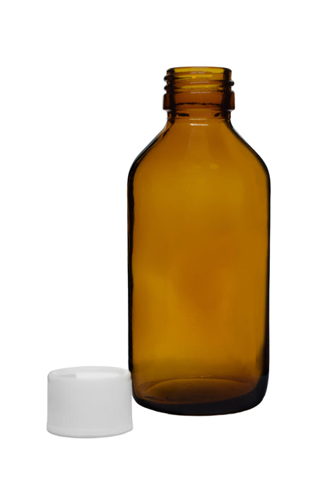 12PK Reagent Bottles, 100ml - Amber Colored Soda Glass