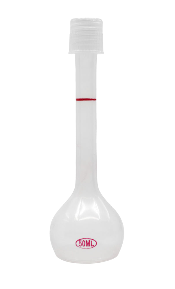 Volumetric Flask, 50mL - Polypropylene - Screw Cap - Autoclavable