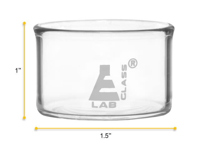 Crystallizing Dish, 20ml - Flat Bottom - Borosilicate Glass - Eisco Labs