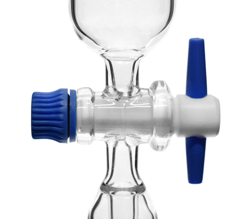 Dropping Funnel, 50ml - Screw Thread, Socket Size 24/29 - PTFE Stopcock - Ungraduated - Borosilicate Glass - Eisco Labs