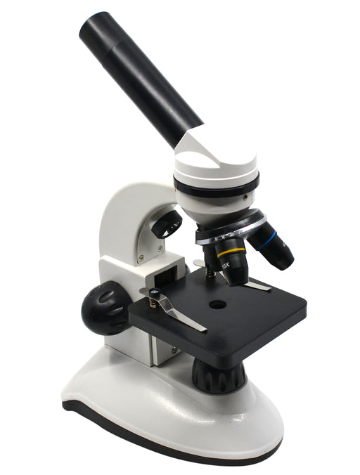 Educational Monocular Microscope - Cordless - Dual LED Illumination - 360 Degree Rotatable Monocular Head - 4X, 10X, 40X Objectives - Eisco Labs