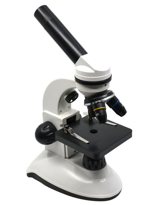 Educational Monocular Microscope - Cordless - Dual LED Illumination - 360 Degree Rotatable Monocular Head - 4X, 10X, 40X Objectives - Eisco Labs