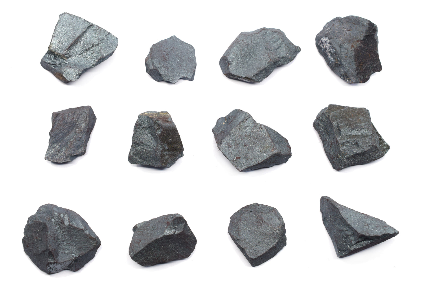 12PK Raw Hematite, Mineral Specimens - Approx. 1" - Geologist Selected & Hand Processed - Great for Science Classrooms - Class Pack - Eisco Labs