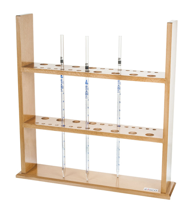 Wooden Pipette Rack - Holds 24 Pipettes Vertically - 16.25"