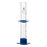 Measuring Cylinder, 50ml - Class B - Detachable, Plastic Hexagonal Base & Protective Collar - White Graduations - Borosilicate Glass - Eisco Labs