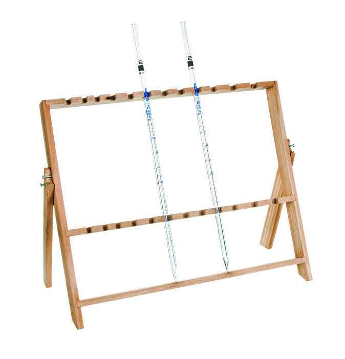 Wooden Pipette Rack - Holds 12 Pipettes Vertically - 14.75"