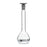Volumetric Flask, 50ml - Class B - 12/21 Polyethylene Stopper, Borosilicate Glass - White Graduation, Tolerance ±0.120 - Eisco Labs