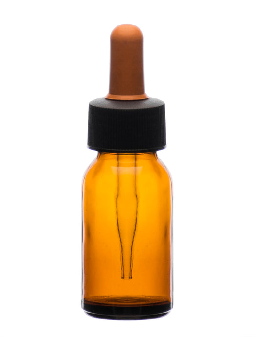 6PK Dropping Bottles, 30ml (1oz) - Screw Cap with Glass Dropper - Soda Glass
