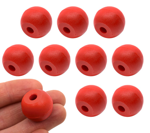 Molecular Model Atoms, Red, Pack of 10 - 2.2cm, 2 Holes - Spare Extra Parts for Molecular Model Kits - Eisco Labs