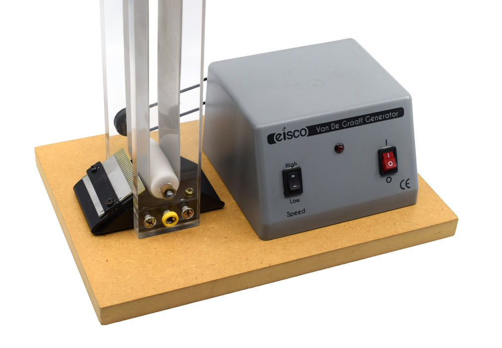 Van De Graaff Generator, Motor Driven - 120/240V, 50/60Hz - Includes Assembled Base with DC Motor, Power Cord, Discharge Wand, & Accessories