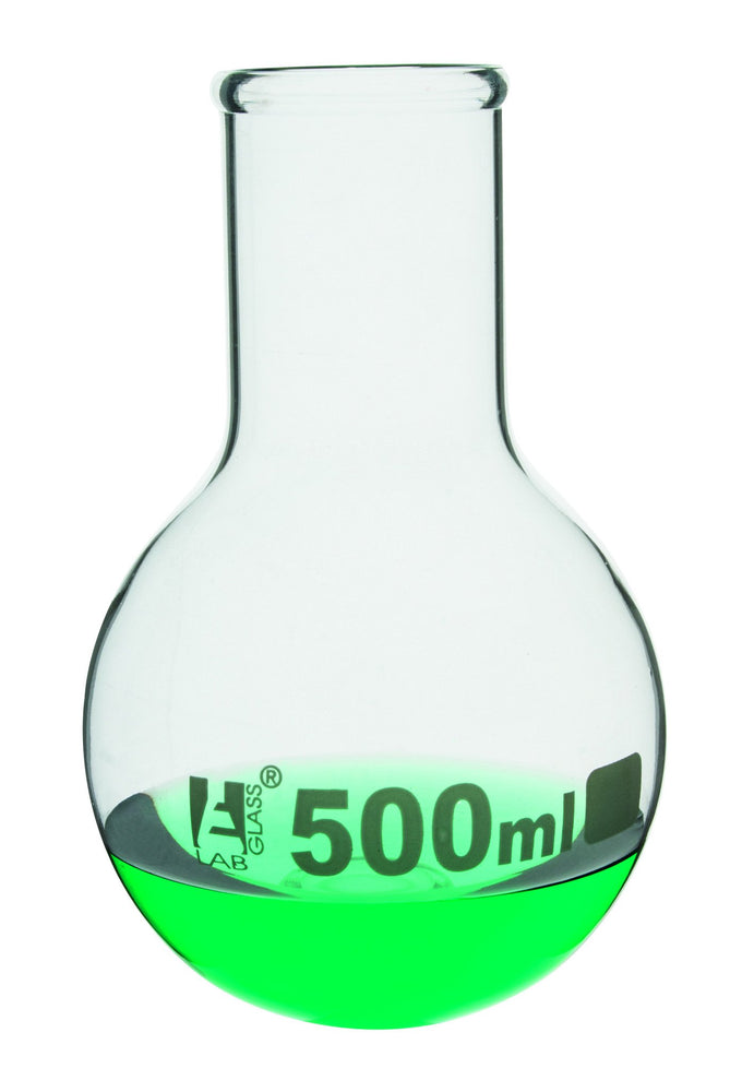 Boiling Flask, 100ml - Borosilicate Glass - Round Bottom, Wide Neck, Beaded Rim - Eisco Labs