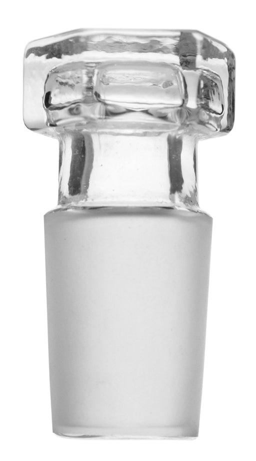 Hollow Stopper, Hexagonal - 24/29 Cone - Flat End - Borosilicate Glass (Discontinued)