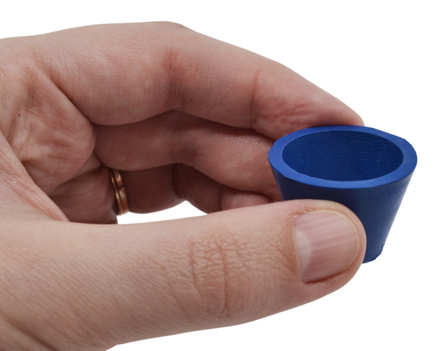 Filter Adapter Tapered Cone, Size 2 - Designed for use with Buchner Funnels - 28mm Top, 22.5mm Bottom, 20mm Height, 2.5mm Thickness - Neoprene Rubber - Eisco Labs