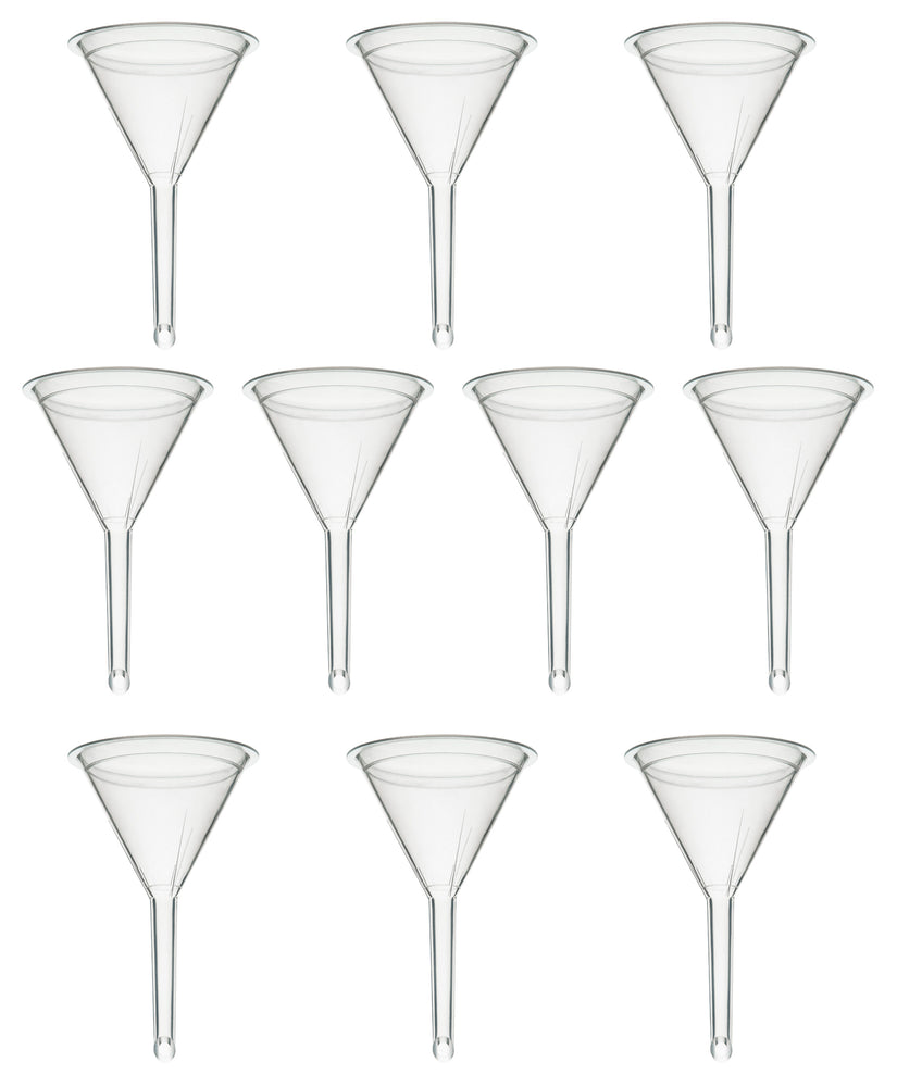 10PK Filter Funnel, 2" - Polyethylene Plastic - Chemical Resistant