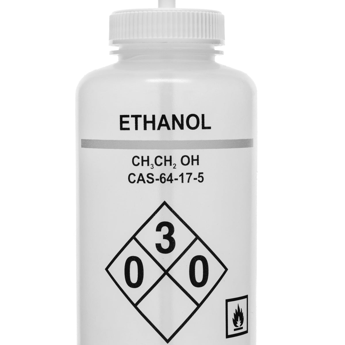 1000ml Wash Bottle, Labelled for Ethanol - Color Coded White - Self Ve ...