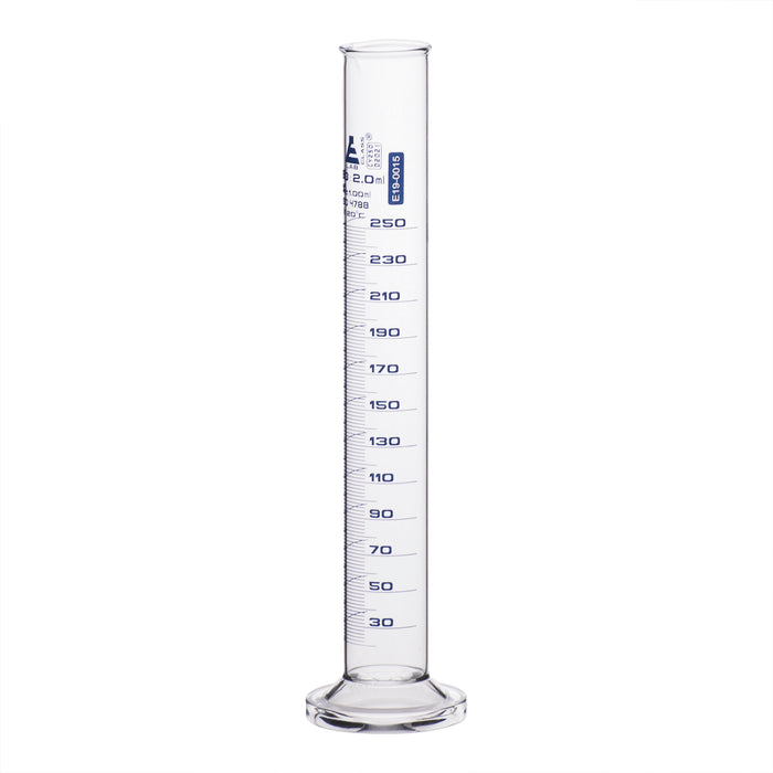 Graduated Cylinder, 250ml - Class A - Round Base - Borosilicate Glass