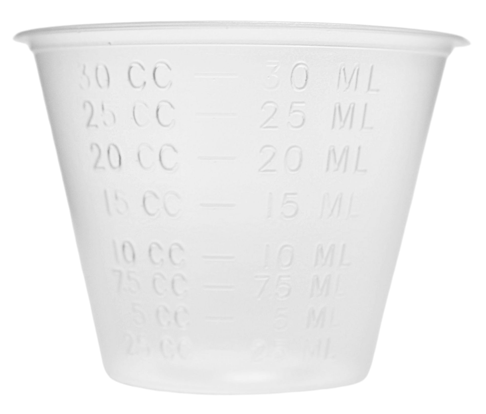 5PK Cup and Scoop Set 25mL Cups & 2.5mL Scoops Polypropylene
