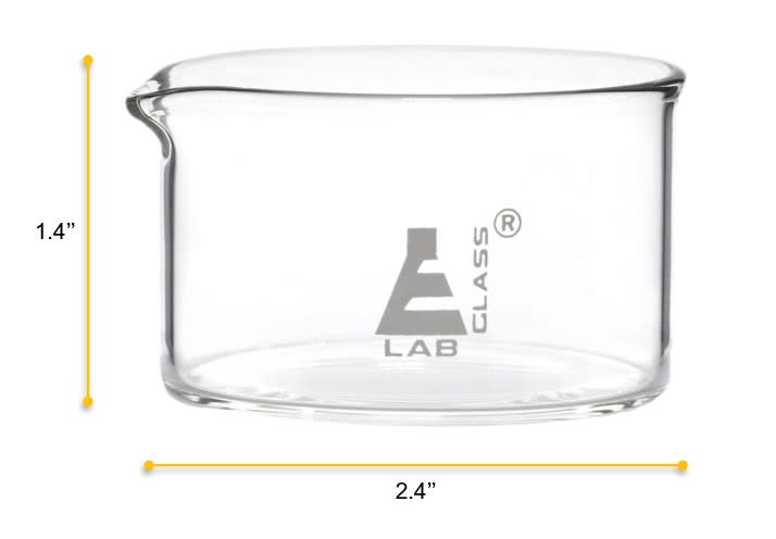 Crystallizing Dish, 60ml - Flat Bottom - Borosilicate Glass - Eisco Labs