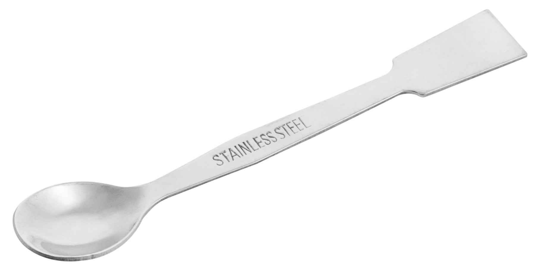 Scoop with Spatula, 7.9" - Stainless Steel, Polished