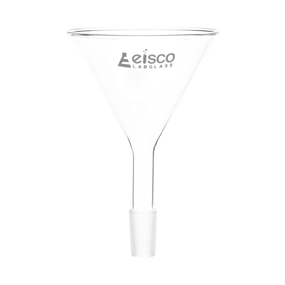 Jointed Powder Funnel, 70mm - 14/23 Joint Size - Borosilicate Glass - Eisco Labs