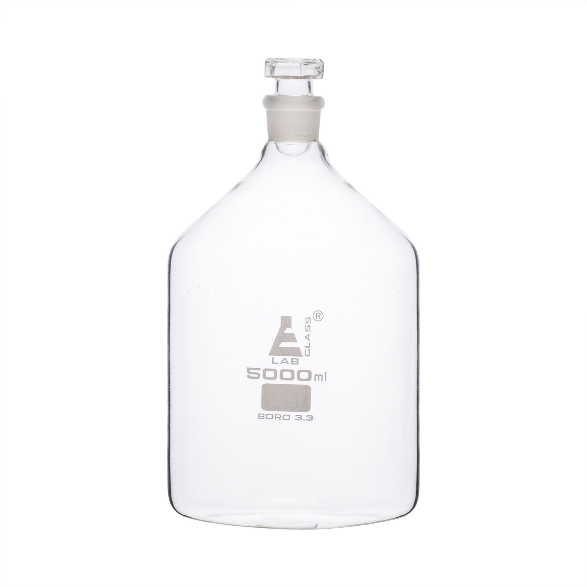 Bottle Reagent, Narrow mouth with glass stopper 5000 ml — Eisco Labs