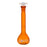 Volumetric Flask, 20ml - Class A - 10/19 Polypropylene Stopper, Borosilicate Glass, Amber - White Graduation Mark, Tolerance ±0.040 ml - Eisco Labs