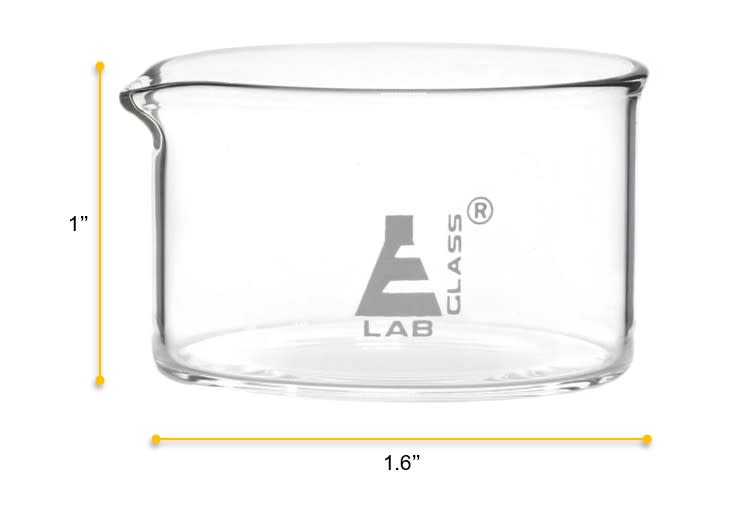 Crystallizing Dish, 20ml - Flat Bottom - Borosilicate Glass - Eisco Labs
