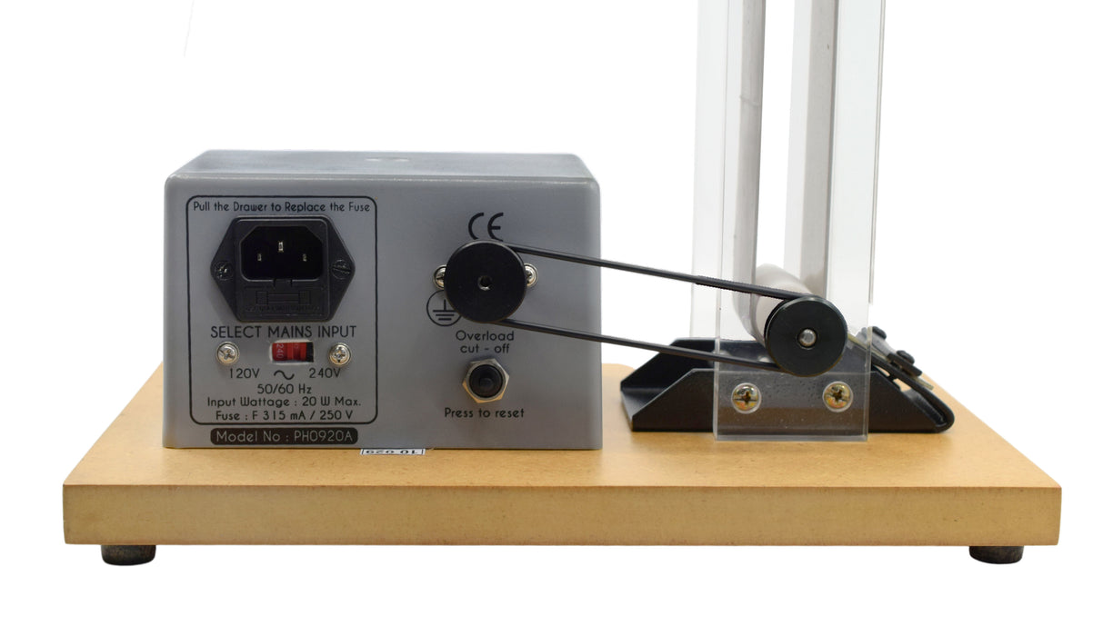 Van De Graaff Generator, Motor Driven - 120/240V, 50/60Hz - Includes Assembled Base with DC Motor, Power Cord, Discharge Wand, & Accessories