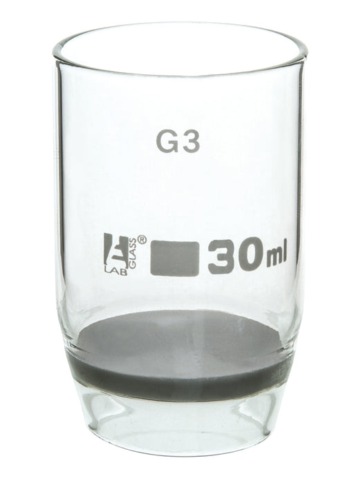 Gooch Crucible, 30ml - Sintered Disc, G-3 Porosity - Borosilicate Glass - Eisco Labs