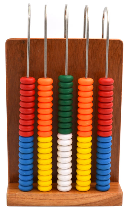 Abacus - Wooden Frame - 5 Steel Wires