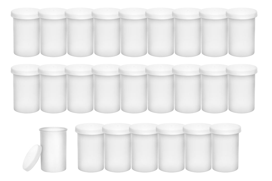 Pack of 25 Empty Film Canisters - 2 x 1.2" - Eisco Labs