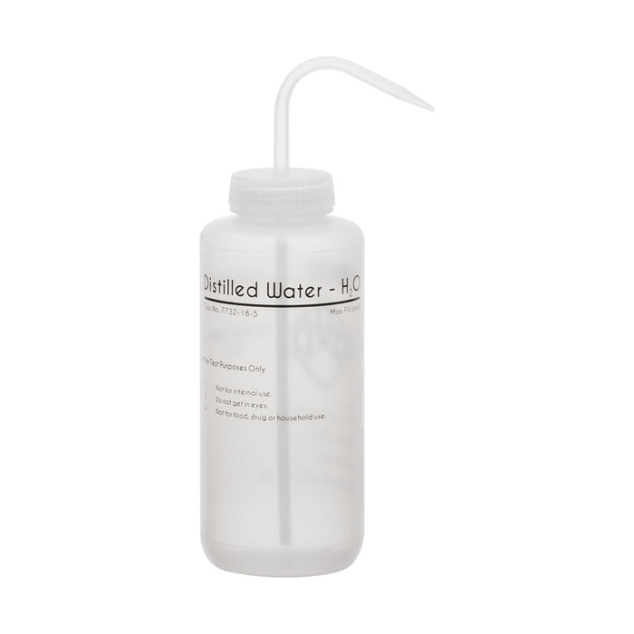 Performance Plastic Wash Bottle, Distilled Water, 1000 ml - Labeled (1 Color)