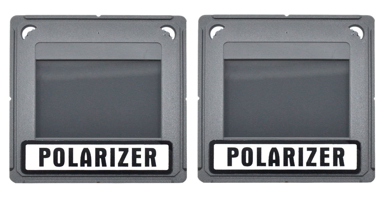 Polarizing Pair - Mounted in Square Plastic Frames, Size 50x50mm - Eisco Labs