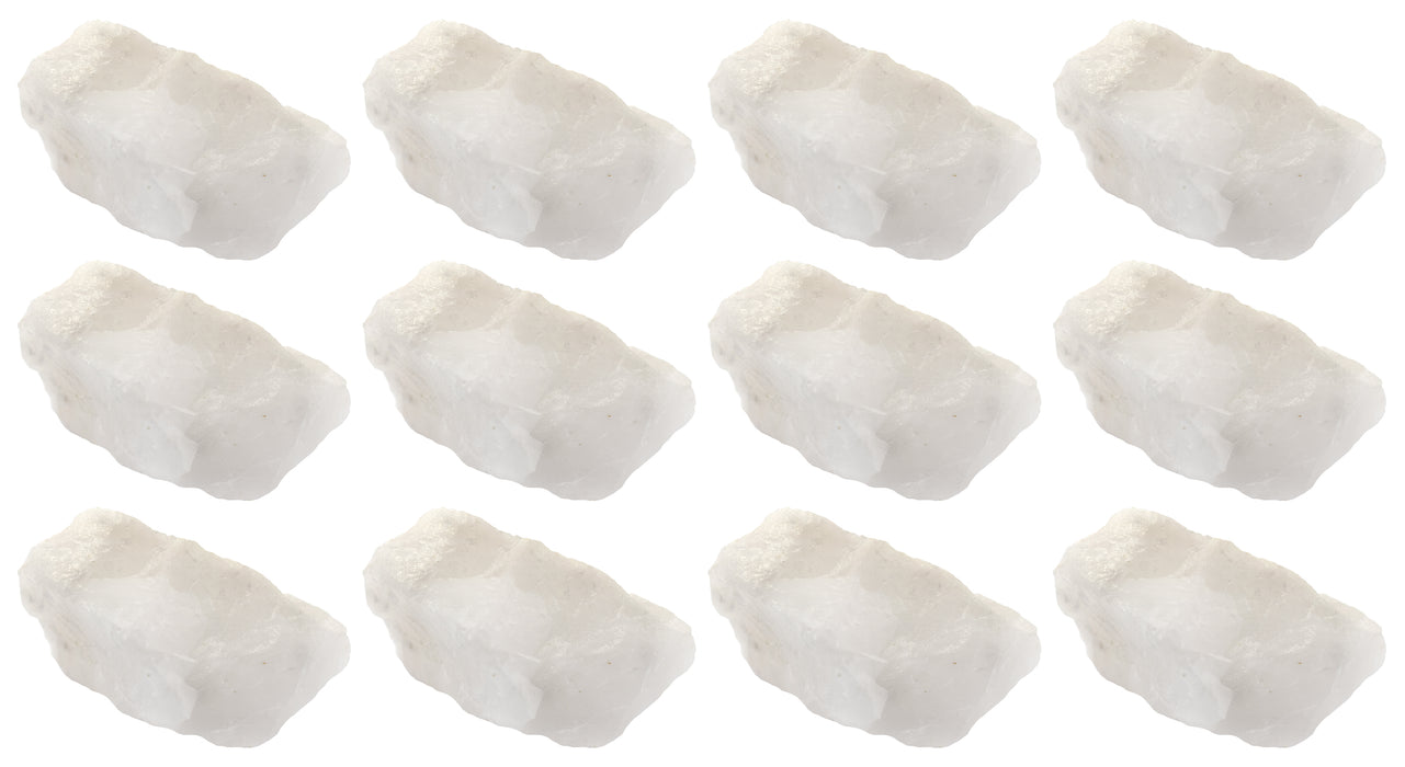 12PK Raw Milky Quartz Specimen, 1" - Geologist Selected Samples - Eisco Labs