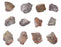 12 Pack - Raw Breccia, Sedimentary Rock Specimens - Approx. 1"