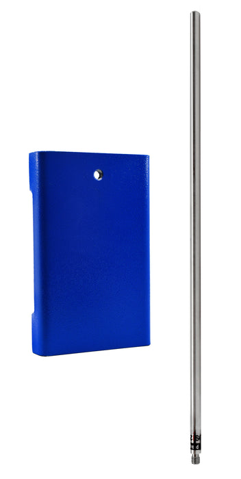 Rectangular Retort Base & Rod Set - 6.5"x4" Base, 19.8" Rod -  Heavy Duty, Corrosion Resistant Steel - 12mm Diameter Rod - Eisco Labs