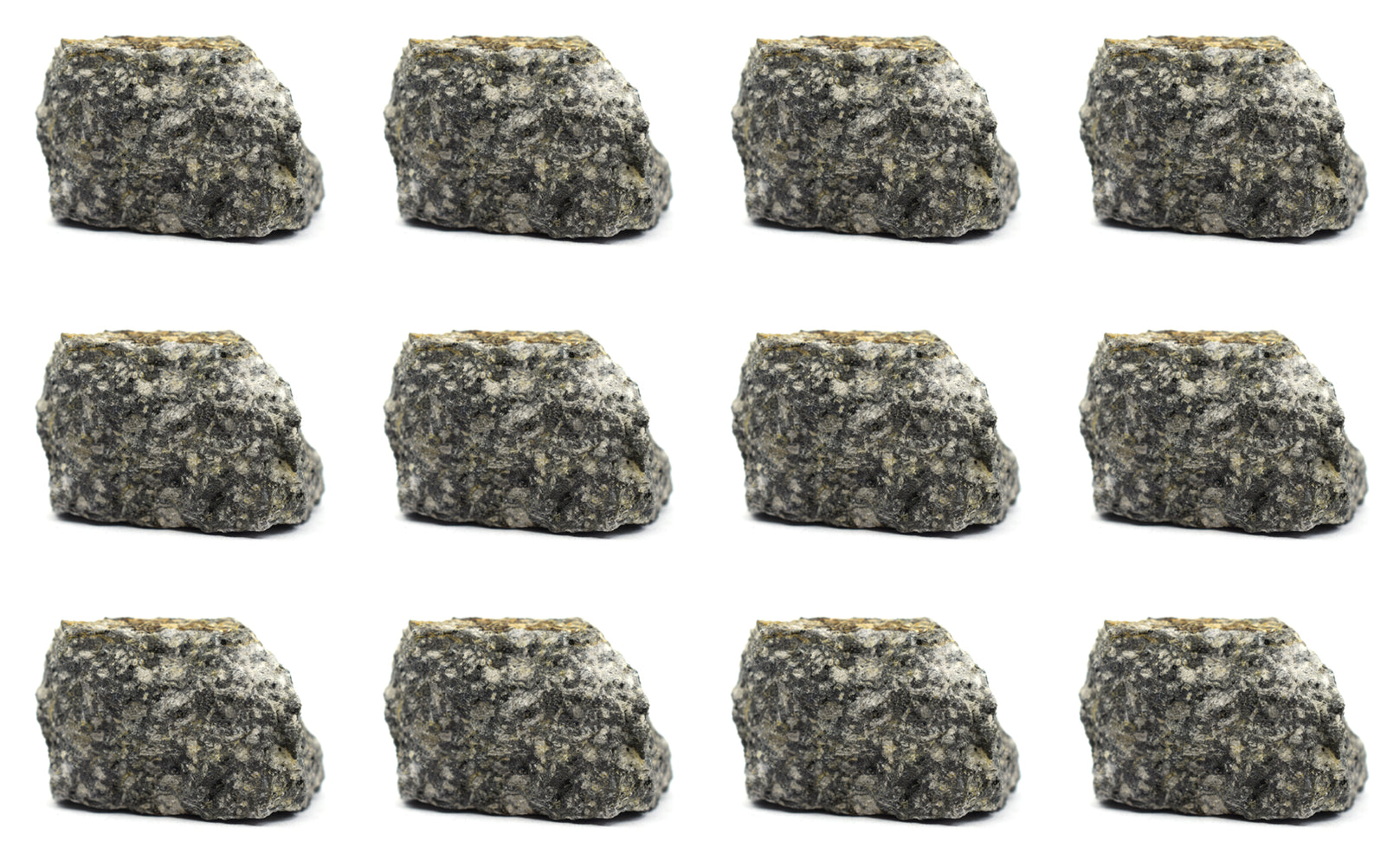 12 Pack - Raw Andesite, Igneous Rock Specimens - Approx. 1"